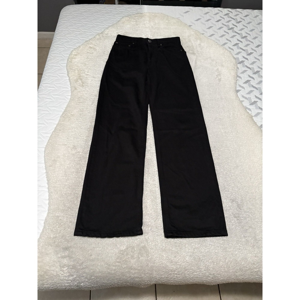 Zara Womens Black Loose Denim Jeans Size 0 Pants 26x30
